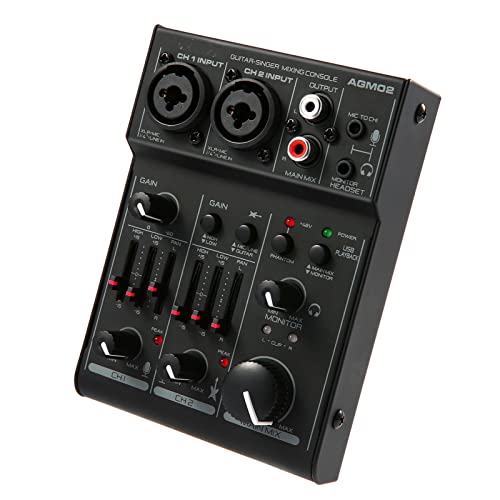 Amazon | Juspins 2チャンネルサウンドカードミキシングコンソール